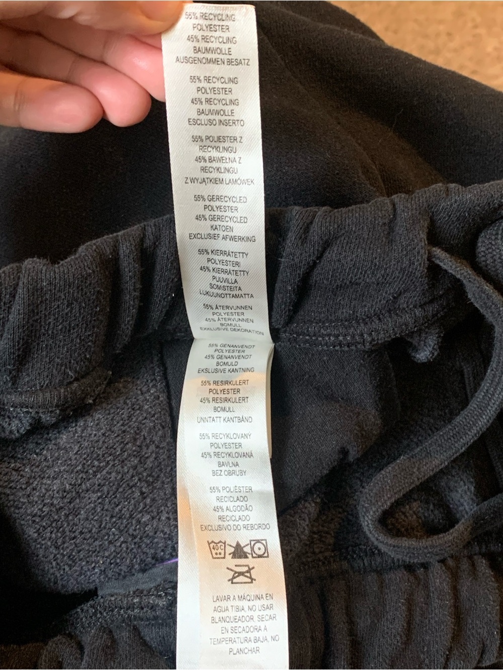 Patagonia Black P-6 Label Uprisal Sweatpants Joggers XS Fleece Elastic Waist - Picture 8 of 9